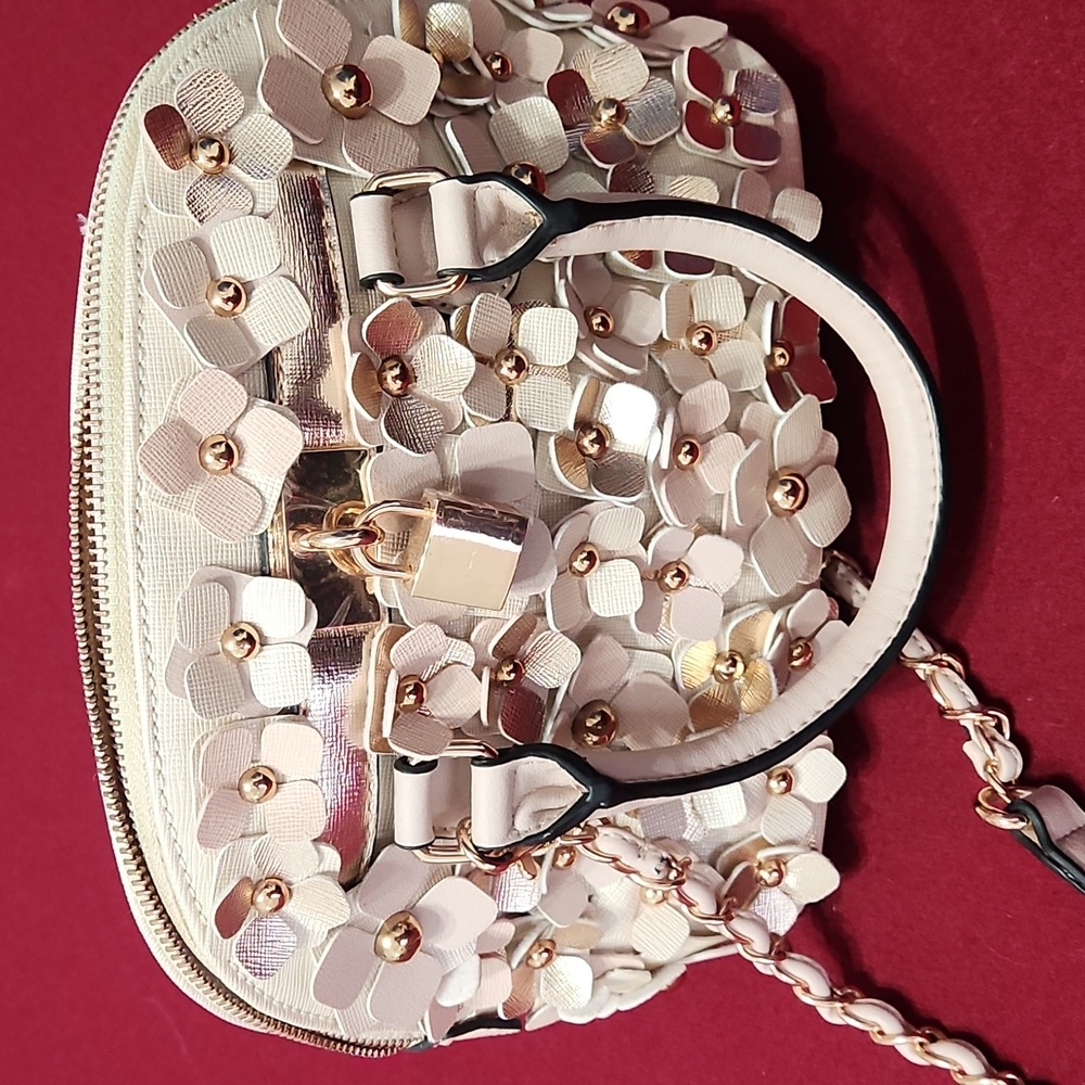 Rose gold handbag